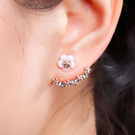 Delicate Daisy Rose Gold Earrings