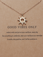 Make a Wish - Good Vibes Only Sunburst Necklace