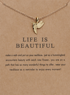 Make a Wish - Life is Beautiful Hummingbird Necklace