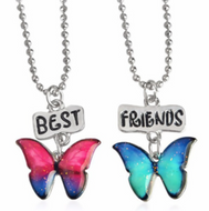 Best Friends Matching Butterfly Necklace Set