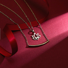 Load image into Gallery viewer, Make a Wish - Multilayer &quot;Good Karma&quot; Lotus Flower &amp; Beam Necklace
