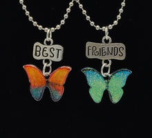 Load image into Gallery viewer, Best Friends Matching Butterfly Necklace Set
