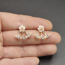 Load image into Gallery viewer, Delicate Daisy Rose Gold Earrings
