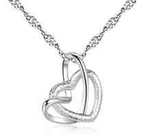 Load image into Gallery viewer, Silver-Tone Copper Heart Necklace
