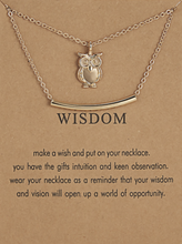 Load image into Gallery viewer, Make a Wish - Multilayer &quot;Wisdom&quot; Owl &amp; Beam Necklace
